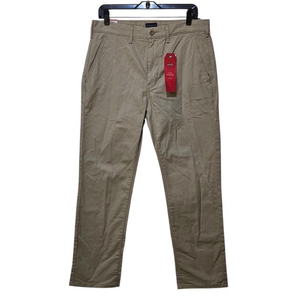 Levi's Straight Stretch Chino Pants Men's 32 X 30 Tan Khaki NWT - Picture 1 of 10